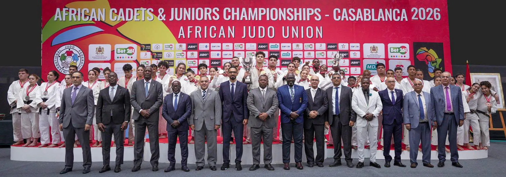 Podium et célébrations de la sélection nationale tunisienne cadets au Maroc